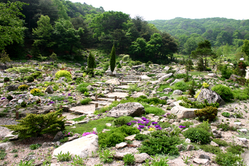 ▲평강식물원 암석원.